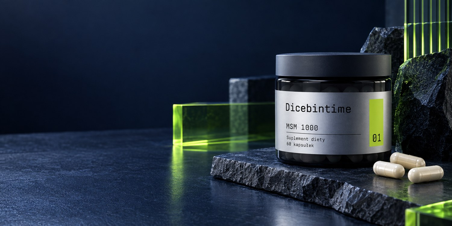 Dicebintime MSM 1000 w ilustracyjnej kompozycji reklamowej